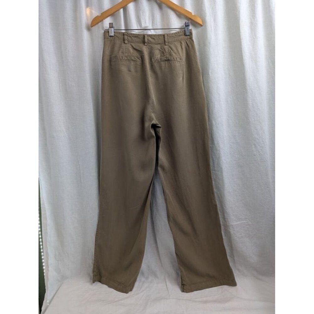 Thread Supply women's small brown chino style pants, wide leg high rise B11 - Picture 4 of 9